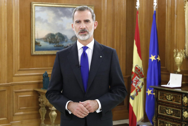 El Rey Felipe VI interviene con un mensaje grabado en el Foro de la Paz de París