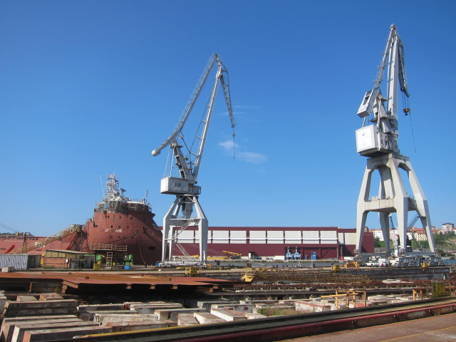 Astillero de La Naval en Sestao.