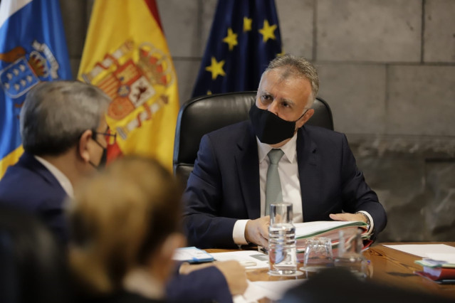 El presidente de Canarias, Ángel Víctor Torres, presidente el Consejo de Gobierno de este jueves