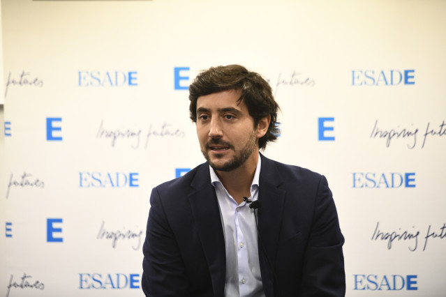 El economista y exdiputado de Ciudadanos Toni Roldán comenta en una rueda de prensa su incorporación a Esade y las principales líneas estratégicas y áreas de actuación del nuevo think tank que dirigirá, en Madrid (España), a 4 de octubre de 2019.