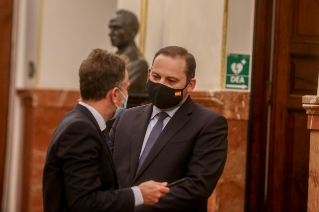 El ministro de Transportes, José Luis Ábalos, durante la segunda parte del pleno de Debate de totalidad del Proyecto de Ley de Presupuestos la semana pasada en el Congreso