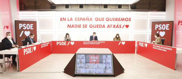 El presidente del Gobierno y secretario general del PSOE, Pedro Sánchez, preside la Comisión Ejecutiva Federal del PSOE