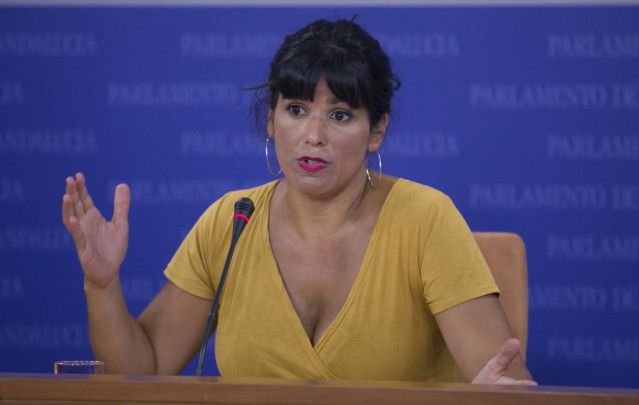 La presidenta del grupo parlamentario de Adelante Andalucía, Teresa Rodríguez, en una foto de archivo.