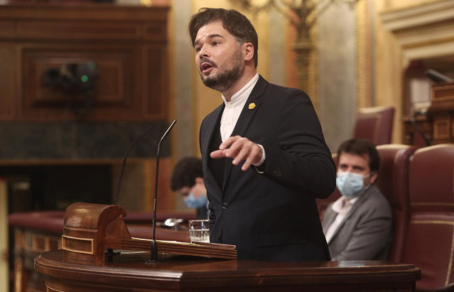El portavoz de ERC en el Congreso, Gabriel Rufián, interviene en el Congreso