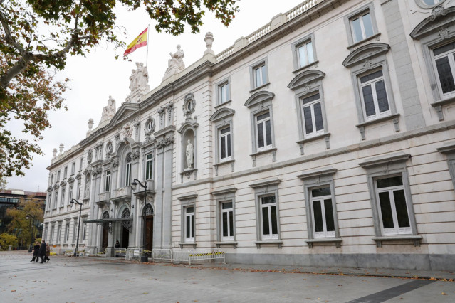 Fachada del edificio del Tribunal Supremo en Madrid.