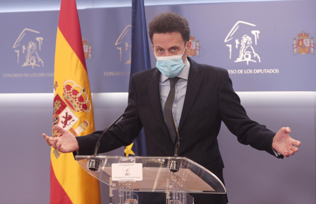 El portavoz adjunto de Ciudadanos en el Congreso de los Diputados, Edmundo Bal, en una rueda de prensa en la Cámara Baja.