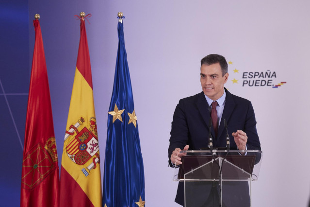 El presidente del Gobierno de España, Pedro Sánchez, en Pamplona, Navarra (España), a 13 de noviembre de 2020