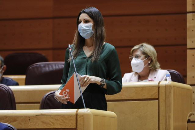 La portavoz de Ciudadanos en el Senado, Lorena Roldán.
