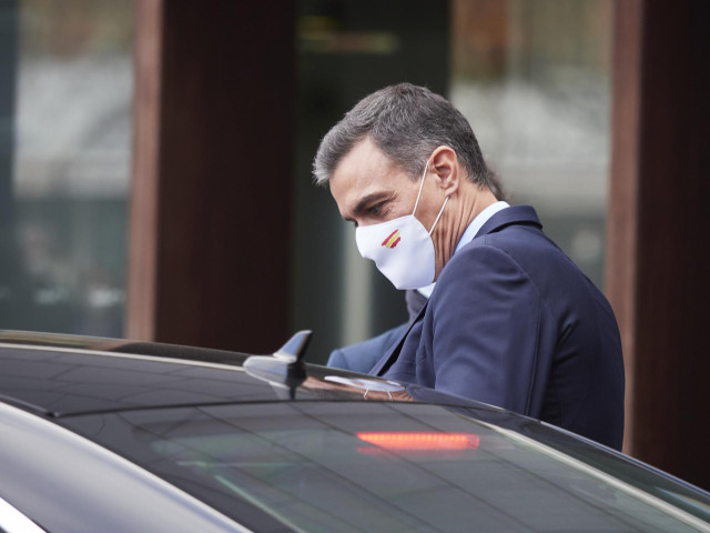 El presidente del Gobierno de España, Pedro Sánchez, en Pamplona, Navarra (España), a 13 de noviembre de 2020
