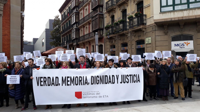 Concentración de ANVITE en Pamplona en diciembre de 2018.