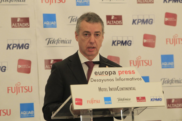 El Lendakari Iñigo Urkullu en los desayunos de Europa Press
