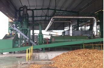 Instalación de secado de biomasa en planta de cogeneración de biomasa con tecnología de gasificación puesta en marcha en Ejea de los Caballeros en 2012