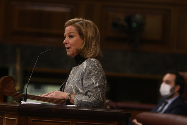 La diputada de Coalición Canaria (CC) Ana Oramas, durante la segunda parte del pleno de Debate de totalidad del Proyecto de Ley de Presupuestos Generales del Estado para el año 2021, en el Congreso de los Diputados, Madrid, (España), a 11 de noviembre de