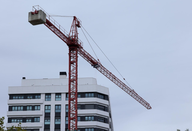 Edificio de viviendas en construcción en Madrid (España)