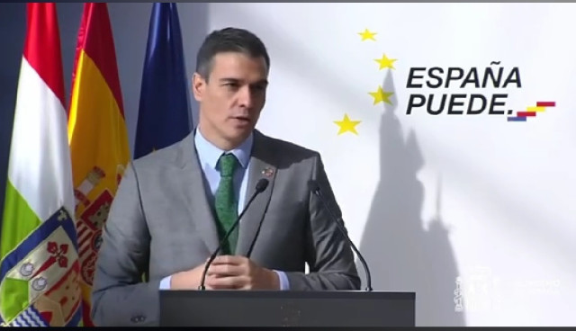 El presidente del Gobierno, Pedro Sánchez, participa en La Rioja en un acto para presentar el Plan de Recuperación, Transformación y Resiliencia