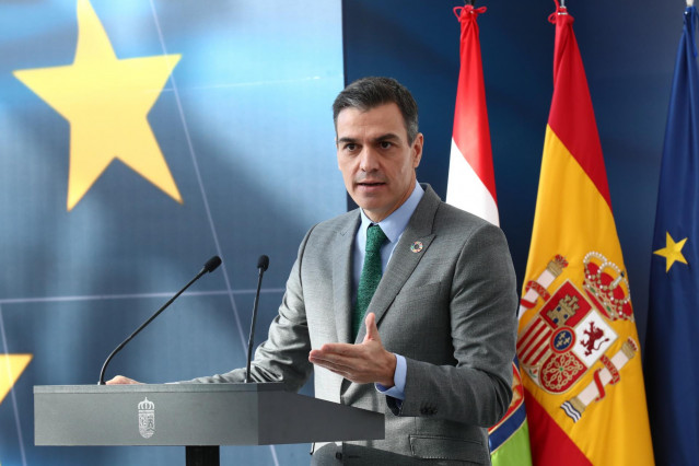 El presidente del Gobierno, Pedro Sánchez, interviene en el acto de presentación del Plan de Recuperación, Transformación y Resiliencia de la Economía Española, en Agoncillo, La Rioja, (España), a 20 de noviembre de 2020.