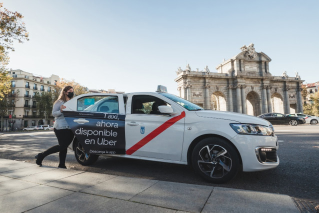 Taxi de madrid integrado en la plataforma de Uber