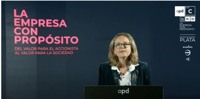 La vicepresidenta tercera del Gobierno, Nadia Calviño.