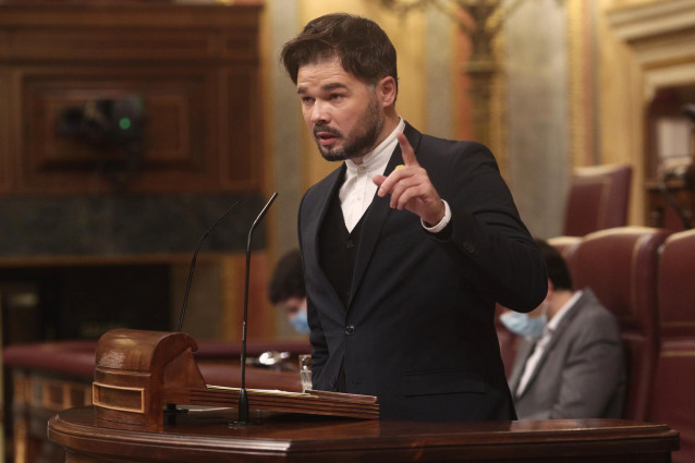 El portavoz de ERC en el Congreso, Gabriel Rufián.
