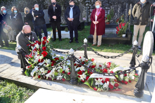 El presidente del EBB del PNV, Andoni Ortuzar, en el aniversario del fallecimiento de Sabino Arana en Sukarrieta (Bizkaia)