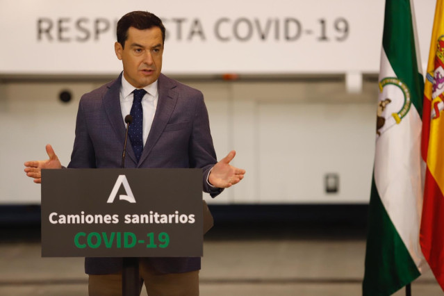 El presidente de la Junta, Juanma Moreno, en Málaga