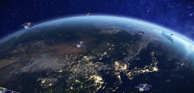 Simulación de los nanosatélites que lanzará Sateliot