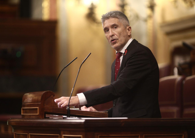 El ministro del Interior, Fernando Grande-Marlaska, interviene en el Congreso