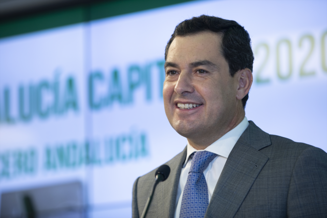 El presidente de la Junta de Andalucía, Juanma Moreno