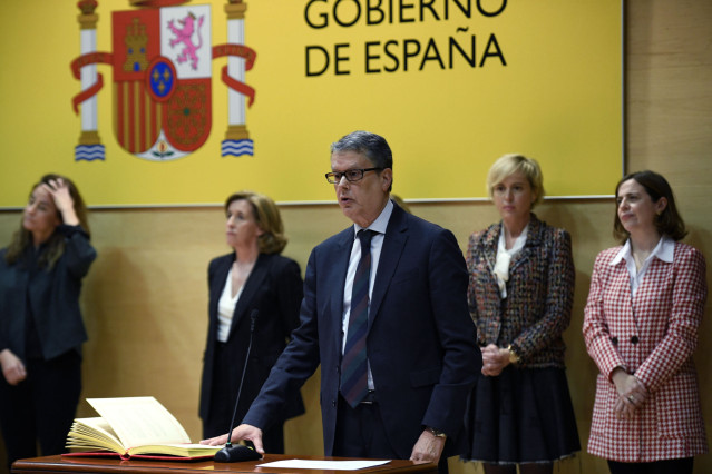 Toma de posesión de Roberto Sánchez como nuevo secretario de Estado de Telecomunicaciones e Infraestructuras Digitales, en febrero de 2020