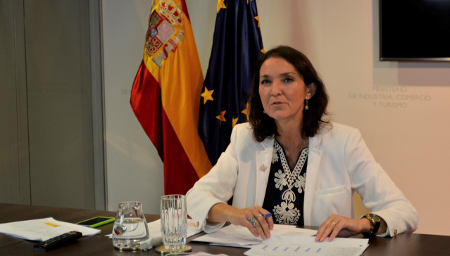 Reyes Maroto en el pleno de Conestur.
