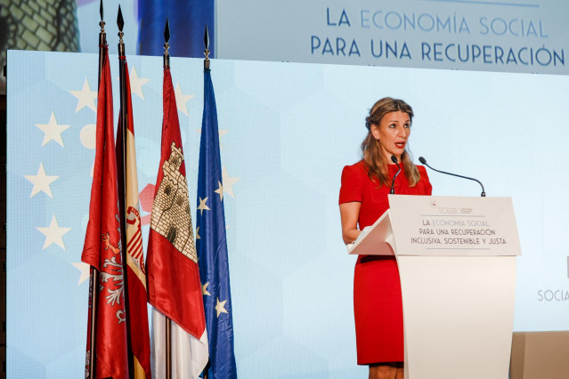 La ministra de Trabajo y Economía Social, Yolanda Díaz, preside la reunión europea de Alto Nivel de la Economía Social y Solidaria: 'La Economía Social para una Recuperación Inclusiva, Sostenible y Justa'.