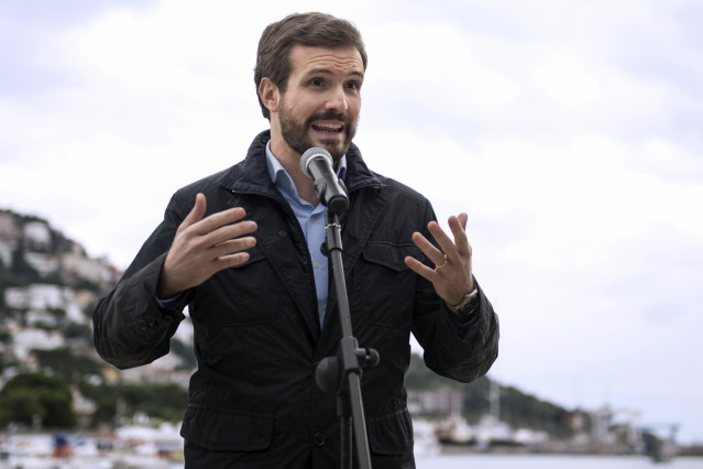 El presidente del PP, Pablo Casado