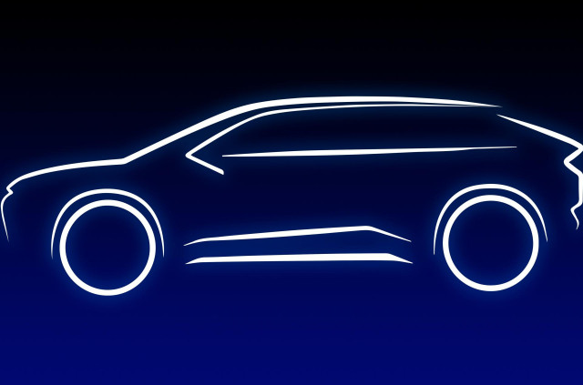 Silueta del nuevo modelo eléctrico de Toyota.