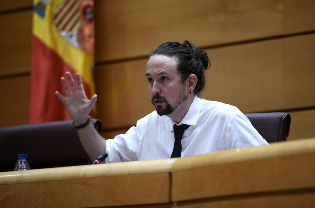 El vicepresidente segundo y ministro de Derechos Sociales y Agenda 2030, Pablo Iglesias, comparece en el Senado