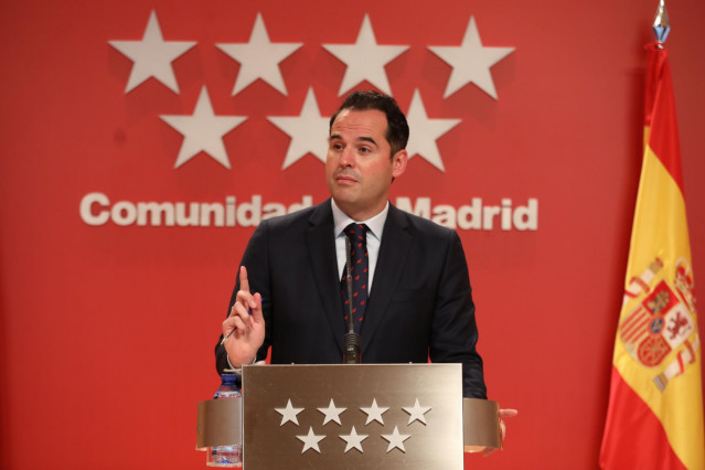 El vicepresidente, consejero de Deportes, Transparencia y portavoz de la Comunidad de Madrid, Ignacio Aguado.