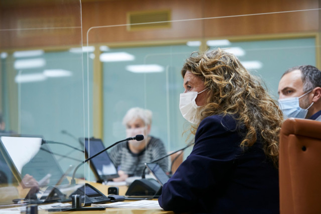 Gotzone Sagardui, en el Parlamento Vasco