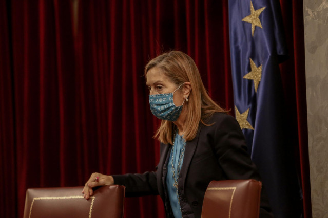 La vicesecretaria general de Política Social del PP, Ana Pastor, durante una sesión plenaria en la Cámara Baja, en Madrid (España)