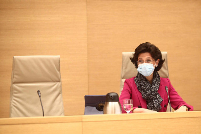 La presidenta del Tribunal de Cuentas, María José de la Fuente, durante una sesión de la Comisión Mixta