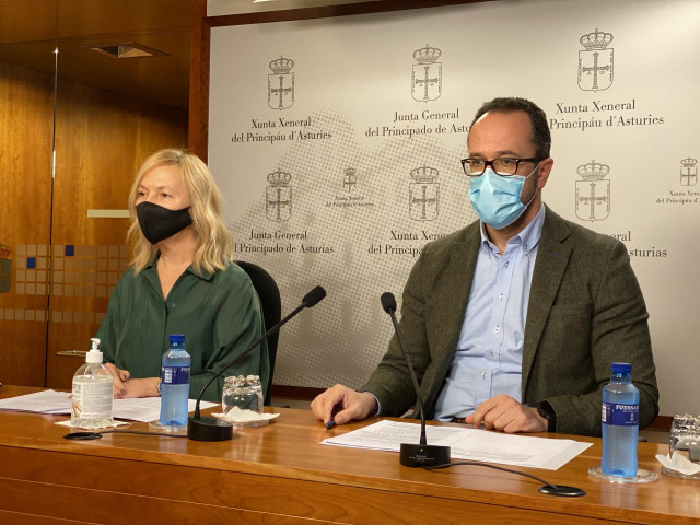 Los diputados de Vox Asturias, Sara Álvarez e Ignacio Blanco, en una imagen de archivo.
