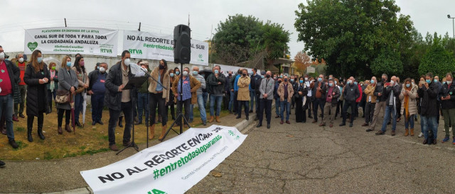 Concentración de trabajadores de la RTVA.