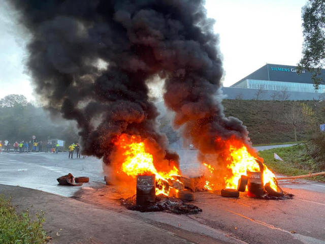 Barricada en Gamesa
