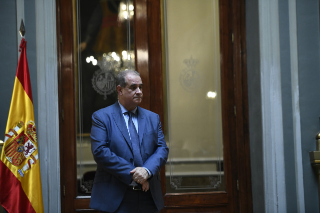 El director general de la Policía Nacional, Francisco Pardo Piqueras, durante un acto de entrega de condecoraciones