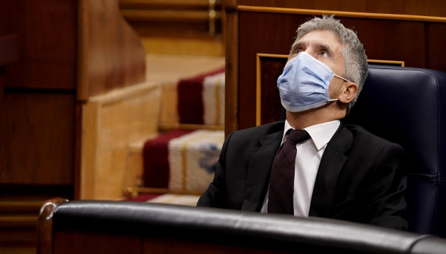 El ministro de Interior, Fernando Grande-Marlaska, en el Pleno del Congreso