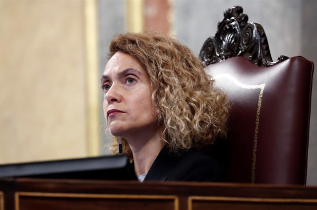 La presidenta del Congreso de los Diputados, Meritxell Batet, preside el pleno de la Cámara.