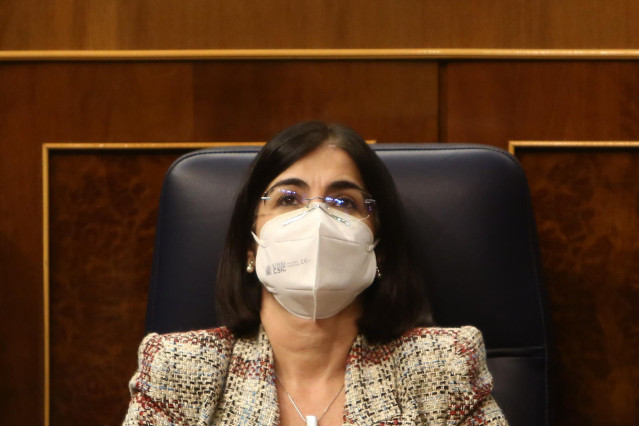 La ministra de Política Territorial y Función Pública, Carolina Darias, en el Congreso