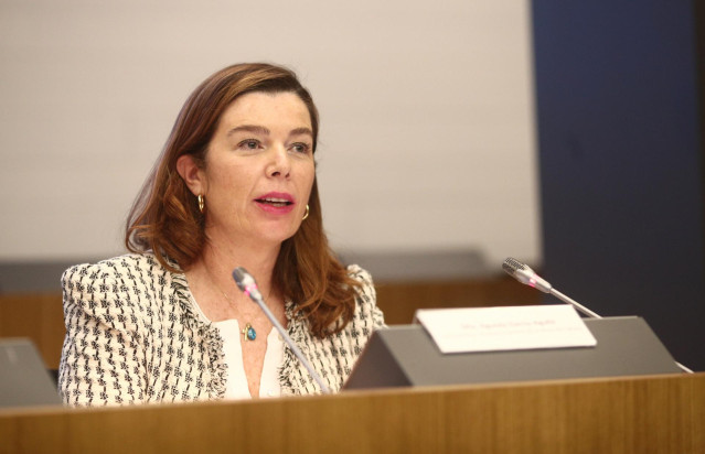La presidenta y directora general de la Mesa del Tabaco, Águeda García-Agulló, durante la presentación del 
