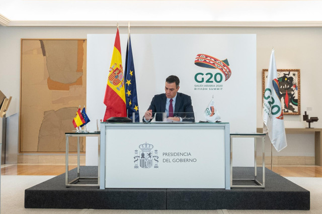 El presidente del Gobierno, Pedro Sánchez, en Moncloa en una imagen de archivo