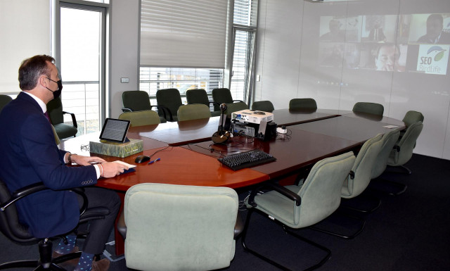 El consejero de Desarrollo Rural, Ganadería, Pesca, Alimentación y Medio Ambiente, Guillermo Blanco, inaugura por videoconferencia las jornadas sobre Conservación de la Naturaleza y Desarrollo en la Montaña Oriental Costera