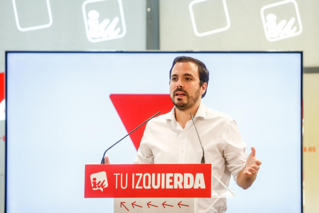 Imagen del coordinador federal de Izquierda Unida (IU), Alberto Garzón.