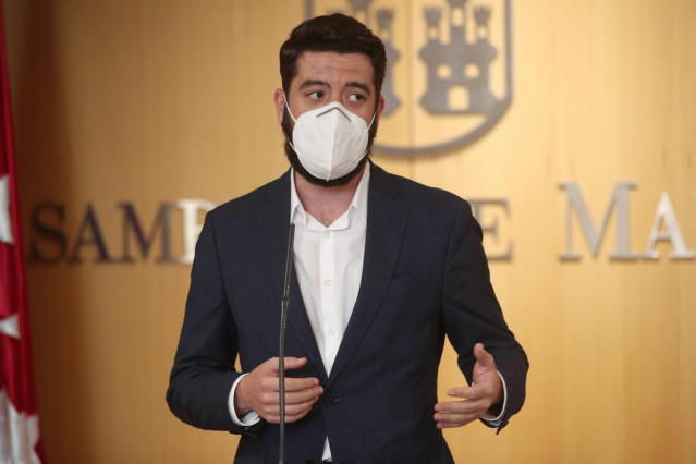 El portavoz de Ciudadanos en la Asamblea de Madrid, César Zafra.